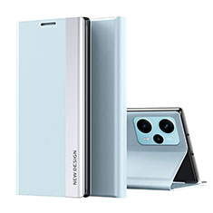 Handytasche Stand Schutzhülle Flip Leder Hülle QH2 für Xiaomi Poco F5 5G Hellblau