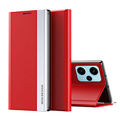 Handytasche Stand Schutzhülle Flip Leder Hülle QH2 für Xiaomi Poco F5 5G Rot