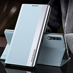Handytasche Stand Schutzhülle Flip Leder Hülle QH3 für Samsung Galaxy A70S Hellblau