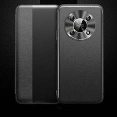 Handytasche Stand Schutzhülle Flip Leder Hülle QK1 für Huawei Honor X9 5G Schwarz