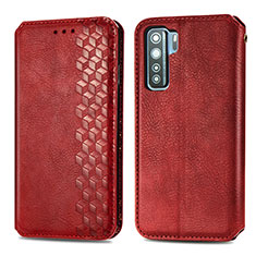Handytasche Stand Schutzhülle Flip Leder Hülle S01D für Huawei Nova 7 SE 5G Rot