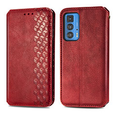 Handytasche Stand Schutzhülle Flip Leder Hülle S01D für Motorola Moto Edge 20 Pro 5G Rot