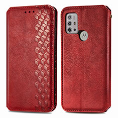 Handytasche Stand Schutzhülle Flip Leder Hülle S01D für Motorola Moto G10 Power Rot