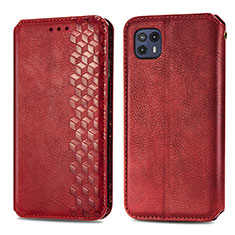 Handytasche Stand Schutzhülle Flip Leder Hülle S01D für Motorola Moto G50 5G Rot