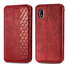 Handytasche Stand Schutzhülle Flip Leder Hülle S01D für Samsung Galaxy A20 SC-02M SCV46 Rot