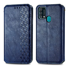 Handytasche Stand Schutzhülle Flip Leder Hülle S01D für Samsung Galaxy F41 Blau