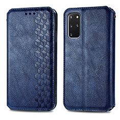 Handytasche Stand Schutzhülle Flip Leder Hülle S01D für Samsung Galaxy S20 Plus Blau