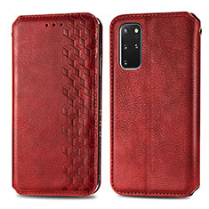 Handytasche Stand Schutzhülle Flip Leder Hülle S01D für Samsung Galaxy S20 Plus Rot