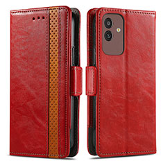 Handytasche Stand Schutzhülle Flip Leder Hülle S02D für Samsung Galaxy M13 5G Rot