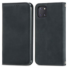 Handytasche Stand Schutzhülle Flip Leder Hülle S04D für Samsung Galaxy A81 Schwarz