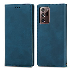 Handytasche Stand Schutzhülle Flip Leder Hülle S04D für Samsung Galaxy Note 20 Ultra 5G Blau