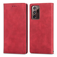 Handytasche Stand Schutzhülle Flip Leder Hülle S04D für Samsung Galaxy Note 20 Ultra 5G Rot