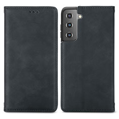 Handytasche Stand Schutzhülle Flip Leder Hülle S04D für Samsung Galaxy S22 5G Schwarz