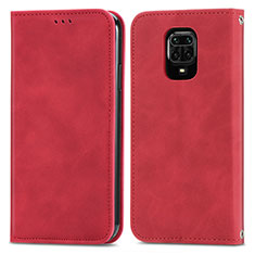 Handytasche Stand Schutzhülle Flip Leder Hülle S04D für Xiaomi Redmi Note 9 Pro Rot