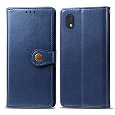 Handytasche Stand Schutzhülle Flip Leder Hülle S05D für Samsung Galaxy A01 Core Blau