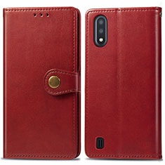 Handytasche Stand Schutzhülle Flip Leder Hülle S05D für Samsung Galaxy A01 SM-A015 Rot