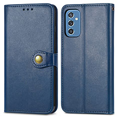 Handytasche Stand Schutzhülle Flip Leder Hülle S05D für Samsung Galaxy M52 5G Blau