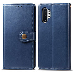 Handytasche Stand Schutzhülle Flip Leder Hülle S05D für Samsung Galaxy Note 10 Plus 5G Blau