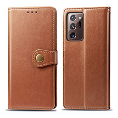 Handytasche Stand Schutzhülle Flip Leder Hülle S05D für Samsung Galaxy Note 20 Ultra 5G Braun