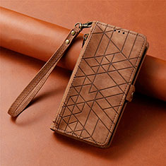 Handytasche Stand Schutzhülle Flip Leder Hülle S06D für Apple iPhone 14 Braun
