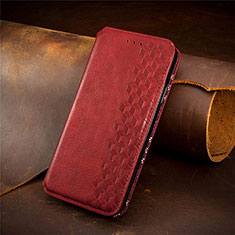 Handytasche Stand Schutzhülle Flip Leder Hülle S09D für Huawei Honor X7a Rot