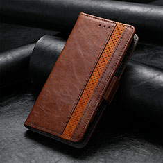 Handytasche Stand Schutzhülle Flip Leder Hülle S10D für Xiaomi Poco X3 NFC Braun
