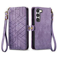 Handytasche Stand Schutzhülle Flip Leder Hülle S17D für Samsung Galaxy S22 Plus 5G Violett