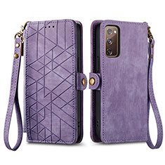 Handytasche Stand Schutzhülle Flip Leder Hülle S18D für Samsung Galaxy S20 FE 5G Violett