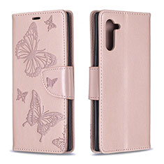 Handytasche Stand Schutzhülle Flip Leder Hülle Schmetterling B01F für Samsung Galaxy Note 10 5G Grün