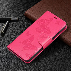 Handytasche Stand Schutzhülle Flip Leder Hülle Schmetterling B13F für Samsung Galaxy S21 FE 5G Pink