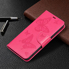 Handytasche Stand Schutzhülle Flip Leder Hülle Schmetterling B13F für Samsung Galaxy S23 Plus 5G Pink