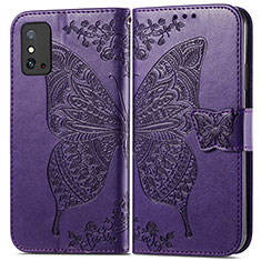 Handytasche Stand Schutzhülle Flip Leder Hülle Schmetterling für Huawei Honor X10 Max 5G Violett