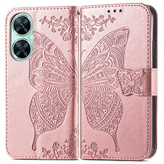 Handytasche Stand Schutzhülle Flip Leder Hülle Schmetterling für Huawei Nova 11i Rosegold