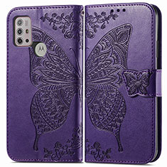 Handytasche Stand Schutzhülle Flip Leder Hülle Schmetterling für Motorola Moto G10 Power Violett