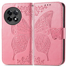 Handytasche Stand Schutzhülle Flip Leder Hülle Schmetterling für OnePlus 11R 5G Pink