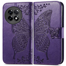 Handytasche Stand Schutzhülle Flip Leder Hülle Schmetterling für OnePlus Ace 2 5G Violett