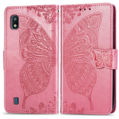 Handytasche Stand Schutzhülle Flip Leder Hülle Schmetterling für Samsung Galaxy A10 Pink