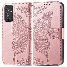 Handytasche Stand Schutzhülle Flip Leder Hülle Schmetterling für Samsung Galaxy A25 5G Rosa