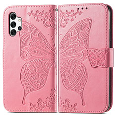 Handytasche Stand Schutzhülle Flip Leder Hülle Schmetterling für Samsung Galaxy M32 5G Pink