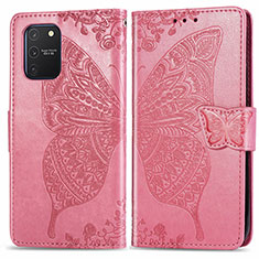 Handytasche Stand Schutzhülle Flip Leder Hülle Schmetterling für Samsung Galaxy S10 Lite Pink