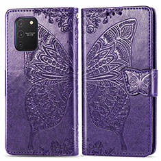 Handytasche Stand Schutzhülle Flip Leder Hülle Schmetterling für Samsung Galaxy S10 Lite Violett