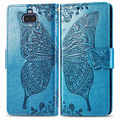 Handytasche Stand Schutzhülle Flip Leder Hülle Schmetterling für Sony Xperia 8 Lite Blau