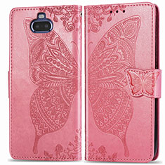 Handytasche Stand Schutzhülle Flip Leder Hülle Schmetterling für Sony Xperia 8 Lite Pink