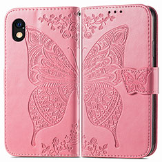 Handytasche Stand Schutzhülle Flip Leder Hülle Schmetterling für Sony Xperia Ace III Pink