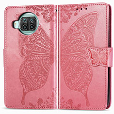Handytasche Stand Schutzhülle Flip Leder Hülle Schmetterling für Xiaomi Mi 10T Lite 5G Pink