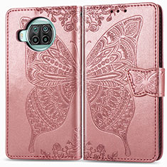 Handytasche Stand Schutzhülle Flip Leder Hülle Schmetterling für Xiaomi Mi 10T Lite 5G Rosa