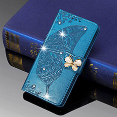Handytasche Stand Schutzhülle Flip Leder Hülle Schmetterling L01 für Xiaomi Mi 11 5G Blau