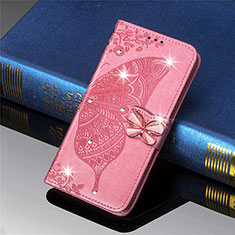 Handytasche Stand Schutzhülle Flip Leder Hülle Schmetterling L01 für Xiaomi Mi 11 Lite 5G Pink