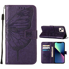 Handytasche Stand Schutzhülle Flip Leder Hülle Schmetterling L10 für Apple iPhone 13 Mini Violett