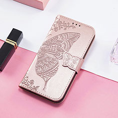 Handytasche Stand Schutzhülle Flip Leder Hülle Schmetterling S01D für Samsung Galaxy M13 5G Rosa